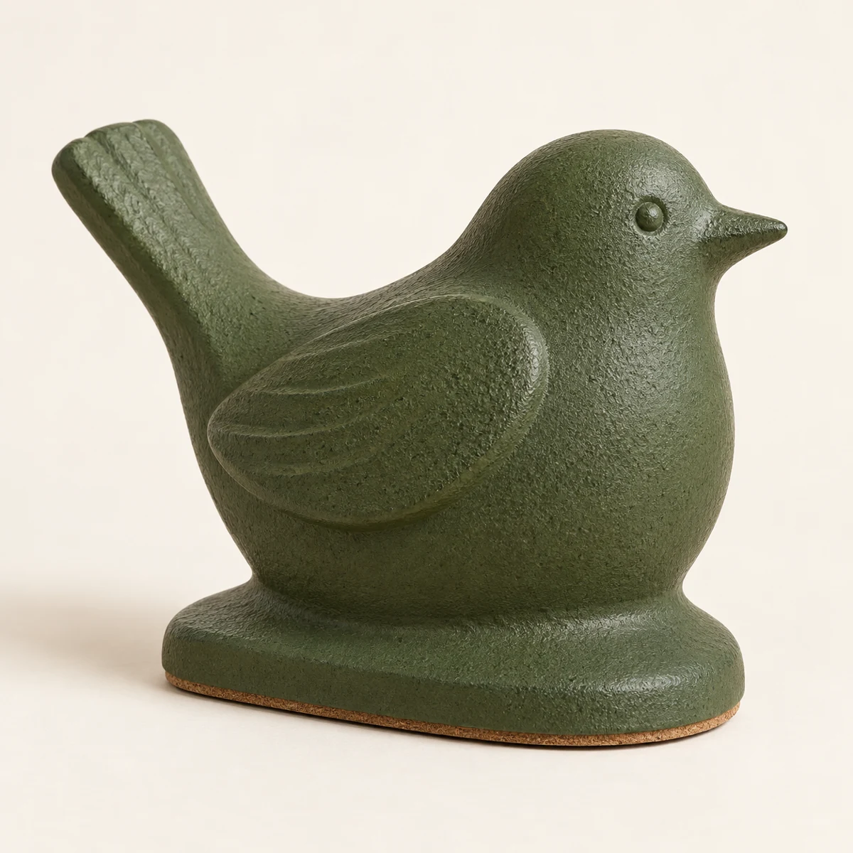 Mossbank Wren, Moss Green cast iron bird doorstop